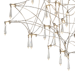 Потолочный светильник с тонким металлическим каркасом цвета хром Quasar варинант исполнения - 3 | Loft Concept в Санкт-петербурге