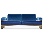 Эксклюзивный Диван в стиле Арт-деко Phoenix с элегантными латунными элементами  варинант исполнения - 4 | Loft Concept в Санкт-петербурге