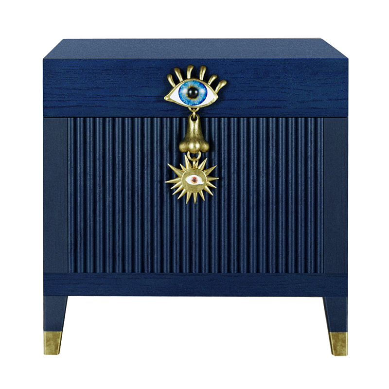 Сундук Eye Elsa Dreams Blue Синий Золотой Сундук Eye Elsa Dreams Blue Синий Золотой в Санкт-петербурге | Loft Concept