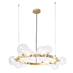 Люстра круглая подвесная с 15-ю прозрачными шарообразными плафонами из стекла Iona chandelier варинант исполнения - 2 | Loft Concept в Санкт-петербурге