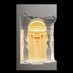 Встраиваемый в стену гипсовый светильник под покраску с колоннами и арками в античном стиле Antiquity Athena варинант исполнения - 9 | Loft Concept в Санкт-петербурге