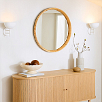 Зеркало круглое в раме из ротанга Wickerwork варинант исполнения - 4 | Loft Concept в Санкт-петербурге