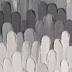 Панно декоративное с ручной росписью Gray Strokes варинант исполнения - 2 | Loft Concept в Санкт-петербурге