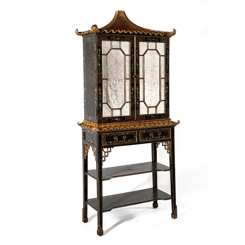 Витрина Palace Showcase Pagoda  Черный Золотой в Санкт-петербурге | Loft Concept 