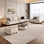 Диван двухместный кожаный с каркасом из массива дерева Furniture Medieval  варинант исполнения - 2 | Loft Concept в Санкт-петербурге