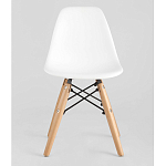 Пластиковый стул на ножках из массива бука Eames Small White варинант исполнения - 4 | Loft Concept в Санкт-петербурге