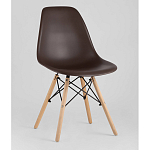 Пластиковый стул на ножках из массива бука Eames Brown варинант исполнения - 1 | Loft Concept в Санкт-петербурге