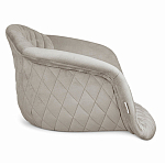 Барный стул со спинкой и мягкой обивкой с ромбами на 4-х деревянных ножках Бежевый Велюр Ava Charm варинант исполнения - 3 | Loft Concept в Санкт-петербурге