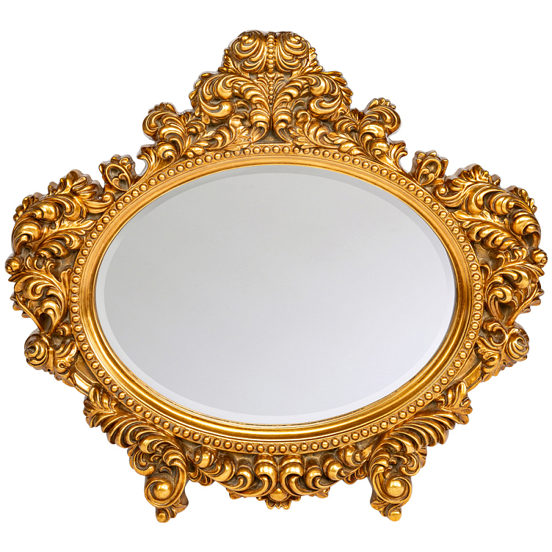 Зеркало настенное золотое с ажурным резным орнаментом Classic Ornament Mirror Золотой Зеркало в Санкт-петербурге | Loft Concept 