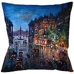 Подушка декоративная Ночной город Impressionism in Art варинант исполнения - 1 | Loft Concept в Санкт-петербурге