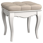 Пуф из массива бука с бежевой обивкой из велюра White Provence варинант исполнения - 1 | Loft Concept в Санкт-петербурге