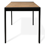 Стол обеденный раздвижной с прямоугольной столешницей на четырех черных ножках Blair варинант исполнения - 4 | Loft Concept в Санкт-петербурге