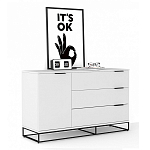 Комод белый с 3-мя ящиками Strict Lines  варинант исполнения - 3 | Loft Concept в Санкт-петербурге