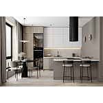 Кухонный гарнитур с фасадом в полоску Rainier Kitchen Set варинант исполнения - 3 | Loft Concept в Санкт-петербурге