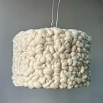Вязаный шерстяной светильник Knitted wool lamp Cylinder варинант исполнения - 1 | Loft Concept в Санкт-петербурге