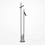 Напольный торшер светодионый черный Lumen Duo варинант исполнения - 1 | Loft Concept в Санкт-петербурге