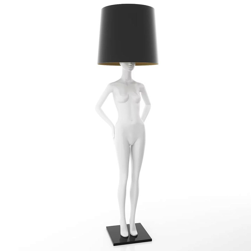 Лампа MANNEQUIN LAMP с абажуром созерцание силуэта  Глянцевый черный Черный матовый Глянцевый белый Белый матовый Серый матовый Золотой Красный в Санкт-петербурге | Loft Concept 