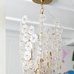 Подвесной светильник декорированный цветами из стекла Lightness of Flowers варинант исполнения - 6 | Loft Concept в Санкт-петербурге