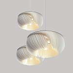 Подвесной светильник с белыми изящными декоративными лепестками Volumetric Petal Lamp варинант исполнения - 8 | Loft Concept в Санкт-петербурге