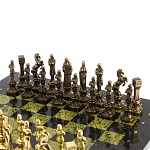 Шахматы Ренессанс из бронзы с доской из натурального камня Змеевик Decorative Thematic Chess  варинант исполнения - 2 | Loft Concept в Санкт-петербурге