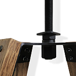 Барный стул со спинкой и мягкой обивкой с ромбами на 4-х деревянных ножках Бежевый Велюр Ava Charm варинант исполнения - 8 | Loft Concept в Санкт-петербурге