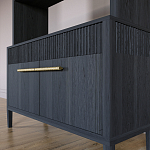 Стеллаж Primo с ящиками Черный дуб  варинант исполнения - 4 | Loft Concept в Санкт-петербурге