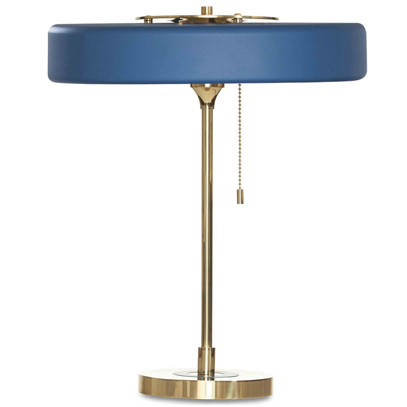 Настольная Bert Frank Revolve Table Lamp Blue Латунь Синий в Санкт-петербурге | Loft Concept 