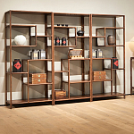 Стеллаж деревянный с полками для хранения Moon Walnut Furniture варинант исполнения - 1 | Loft Concept в Санкт-петербурге