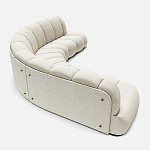 Диван Limoges полукруглой формы с обивкой букле молочного цвета варинант исполнения - 1 | Loft Concept в Санкт-петербурге