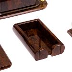 Настольный письменный набор с часами из природного камня обсидиана  Contract Extended варинант исполнения - 5 | Loft Concept в Санкт-петербурге