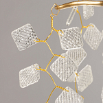 Люстра подвесная золотого цвета с декоративными ветвями и прозрачными рельефными подвесками FAIRYTREE Light варинант исполнения - 10 | Loft Concept в Санкт-петербурге