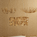 Люстра золотая с декором в виде веток эвкалипта Eucalyptus Branches варинант исполнения - 5 | Loft Concept в Санкт-петербурге