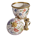 Шкатулка в форме яйца на величественных львах из фарфора с бронзовыми элементами Eden Garden варинант исполнения - 7 | Loft Concept в Санкт-петербурге