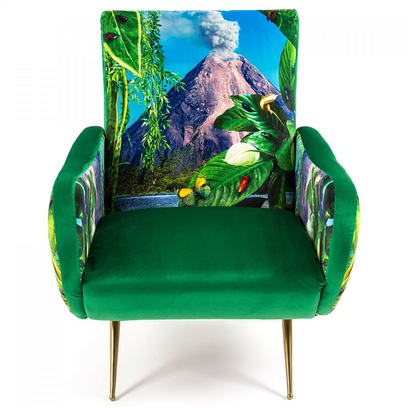 Кресло Seletti Armchair Volcano Бирюзовый Зеленый Латунь в Санкт-петербурге | Loft Concept 