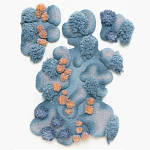 Тканый вручную Большой абстрактный гобелен Frost Forest варинант исполнения - 3 | Loft Concept в Санкт-петербурге