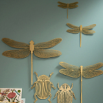 Настенный декор из двух декоративных стрекоз Flight of the Dragonfly варинант исполнения - 2 | Loft Concept в Санкт-петербурге