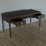 Письменный стол Elsa Dreams Walnut Шпон дерево с двумя ящиками варинант исполнения - 3 | Loft Concept в Санкт-петербурге