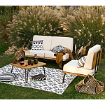 Двухместный диван из акации без подлоконтиков Amra варинант исполнения - 3 | Loft Concept в Санкт-петербурге