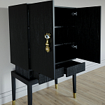 Кабинетный шкаф Elsa Dreams Black с 2-мя ящиками варинант исполнения - 3 | Loft Concept в Санкт-петербурге