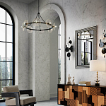 Люстра круглая с литыми стеклянными дисками Olympe Glass Chandelier варинант исполнения - 4 | Loft Concept в Санкт-петербурге