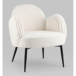 Полукресло Wave Stripes букле белый варинант исполнения - 1 | Loft Concept в Санкт-петербурге