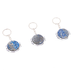 Зеркало брелок карманное двухстороннее из натурального камня Лазурит Stone Mirrors варинант исполнения - 8 | Loft Concept в Санкт-петербурге