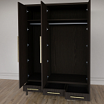 Большой Шкаф Primo Темный орех с 3 дверьми и 3 выдвижными ящиками варинант исполнения - 9 | Loft Concept в Санкт-петербурге