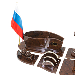 Настольный письменный набор с часами из природного камня обсидиана Competent Leader варинант исполнения - 3 | Loft Concept в Санкт-петербурге