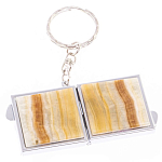 Зеркало брелок складное двухстороннее из натурального камня Оникс Silver Stone Mirrors варинант исполнения - 5 | Loft Concept в Санкт-петербурге