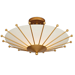 Потолочный светильник в форме конуса с каркасом золотого цвета и тканевым абажуром Inspiration in Light варинант исполнения - 2 | Loft Concept в Санкт-петербурге