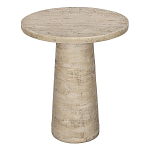 Столик приставной с круглой столешницей Textured Cream Table варинант исполнения - 1 | Loft Concept в Санкт-петербурге