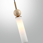 Подвесной светильник с цилиндрическим матовым плафоном и декоративным шаром из камня Orb Essence варинант исполнения - 13 | Loft Concept в Санкт-петербурге