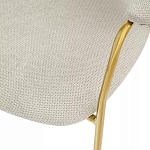 Стул Singer Chair с подлокотниками серый на золотистых ножках варинант исполнения - 7 | Loft Concept в Санкт-петербурге