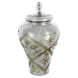 Ваза из стекла с крышкой и декоративными узорами Chinoiserie Ceramics